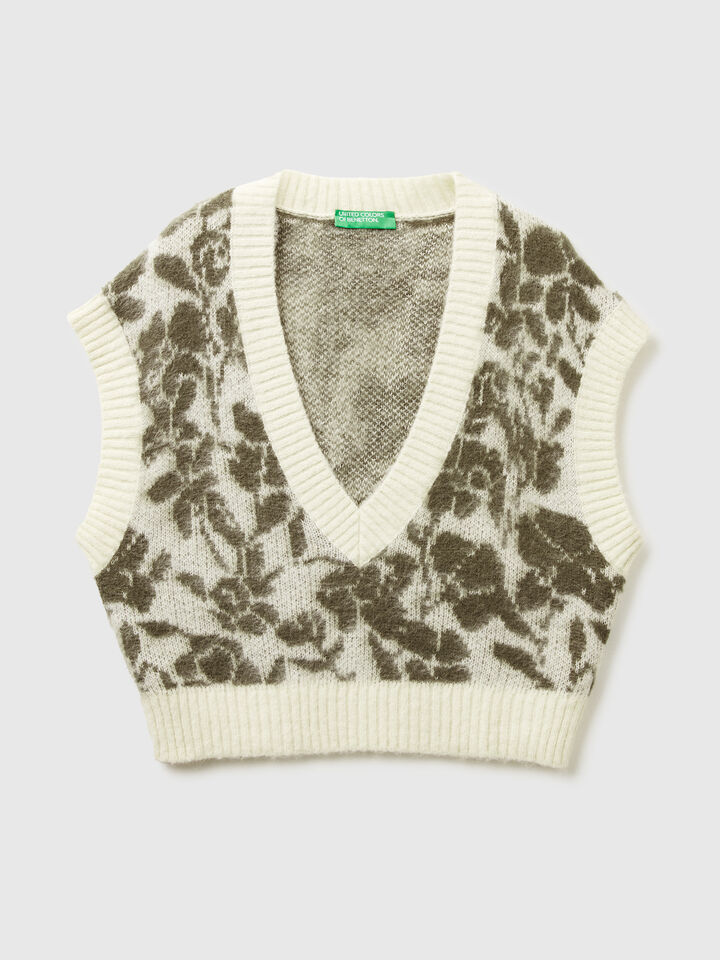 S/L V NECK SWEATER Damen image number 5